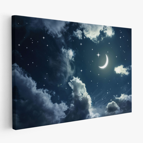 Canvas Print for Kids - Starry Moonlit Night