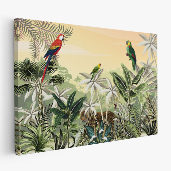 Canvas Print for Kids - Tropical Parrots