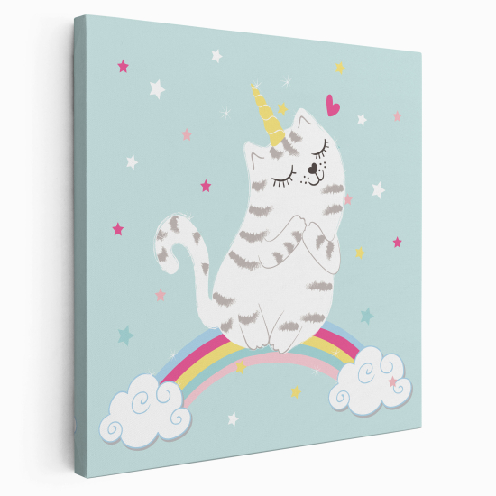 Canvas Print for Kids - Unicorn Cat