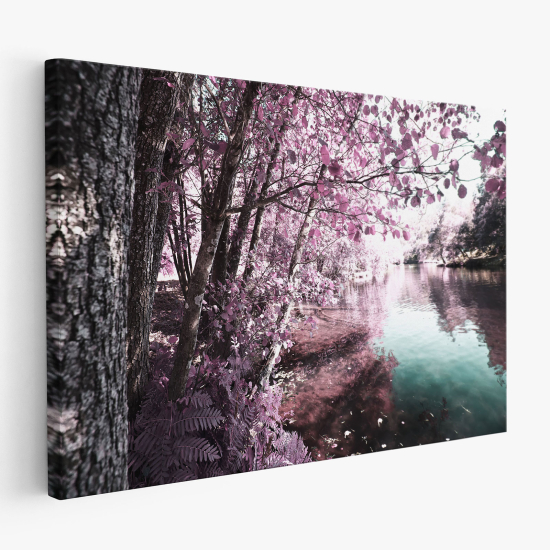 Canvas Print - Landscape view of the lake