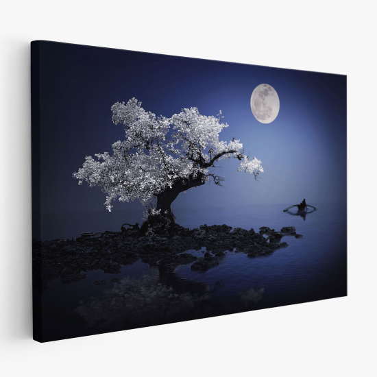 Canvas Print - Mystical tree in the moonlight