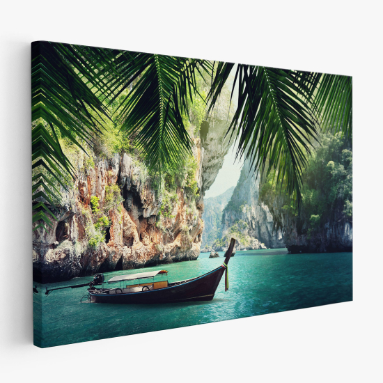 Canvas Print - Paradise Beach Boat Thailand