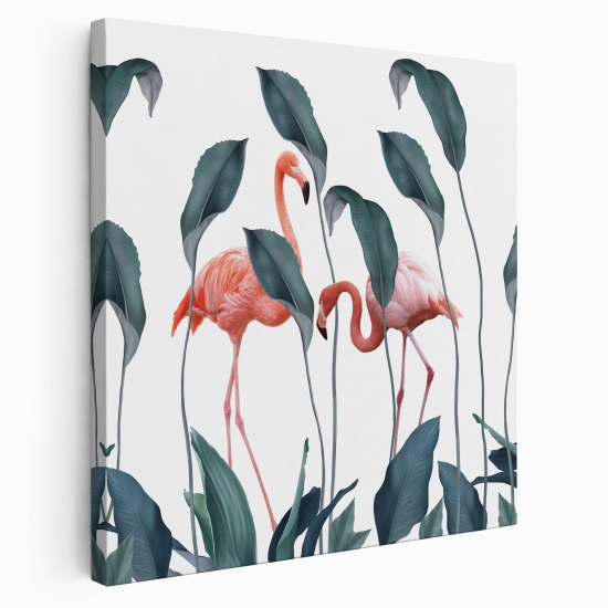 Canvas Print - Pink flamingos