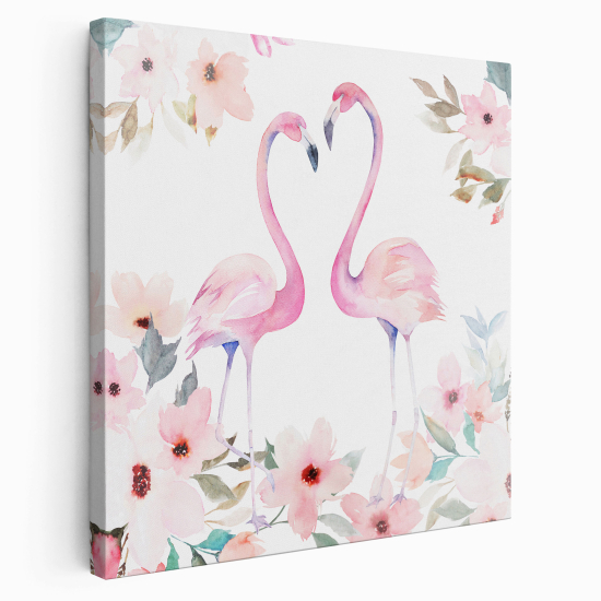 Canvas Print - Pink flamingos