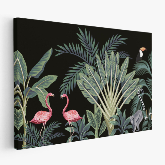 Canvas Print - Pink Flamingos