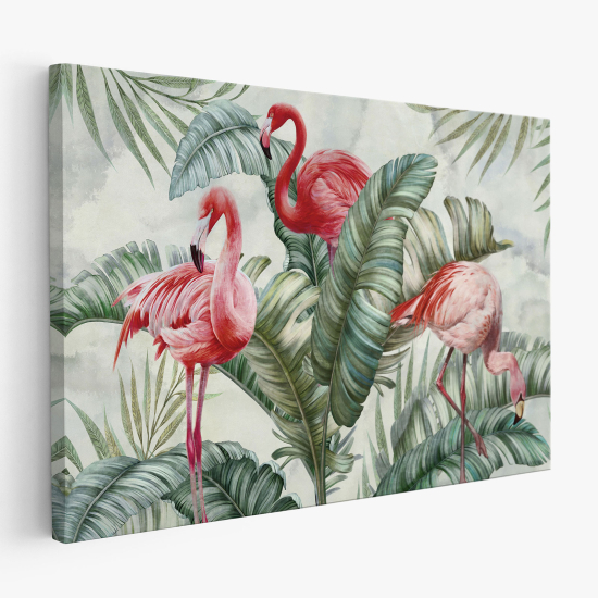 Canvas Print - Pink Flamingos