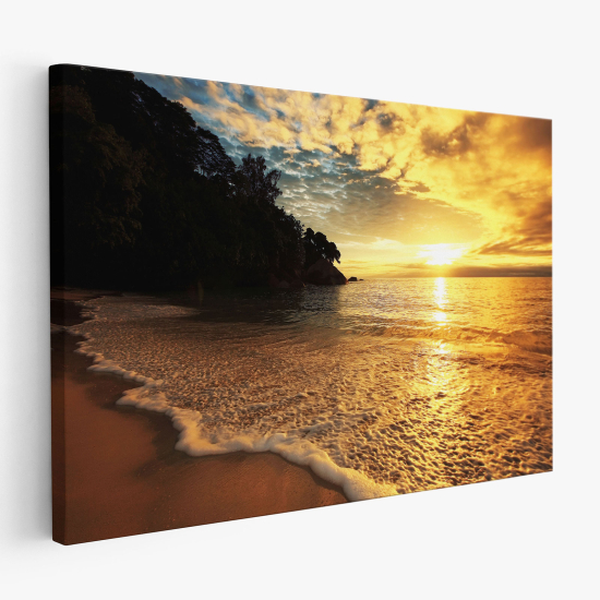 Canvas Print - Sunset by the seaside