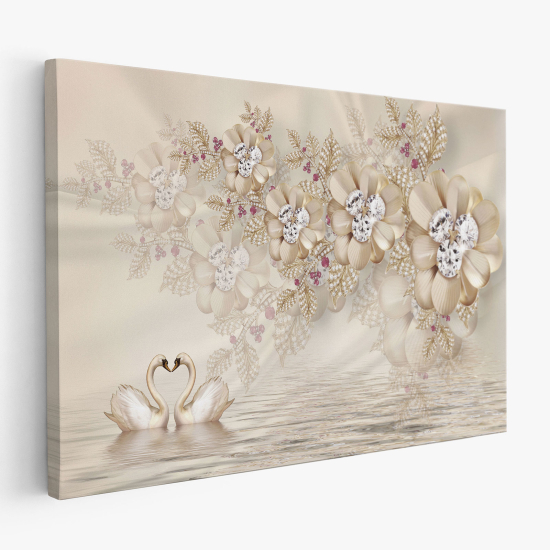 Canvas Print - Swan Flowers