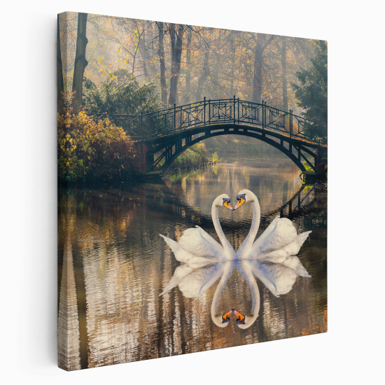 Canvas Print - Swans