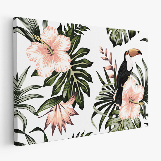 Canvas Print - Toucan Flowers