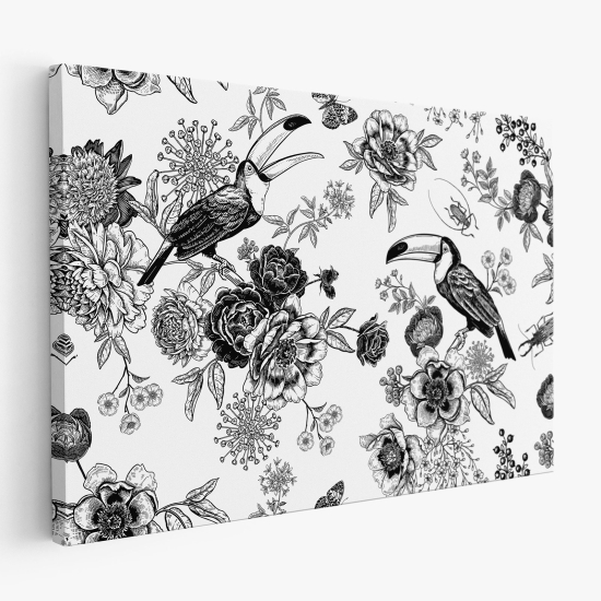 Canvas Print - Toucan Flowers