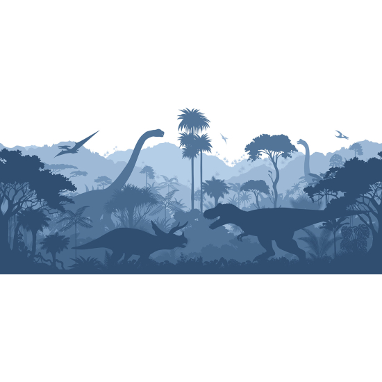 Children's Panoramic Wallpaper - Wall Mural - Dinosaurs