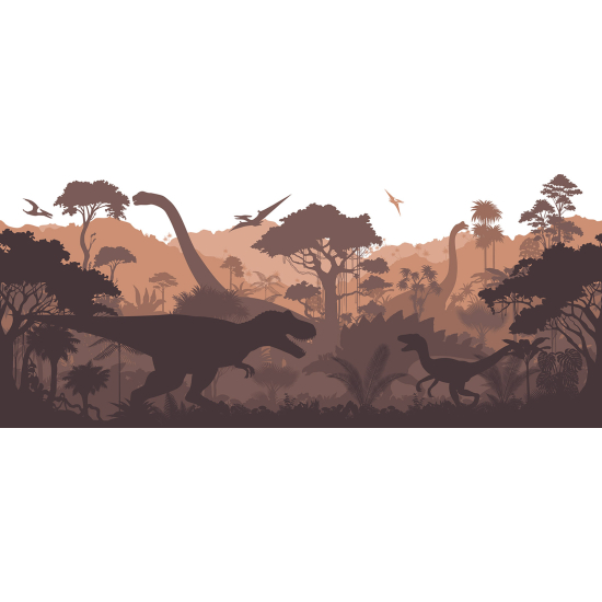 Children's Panoramic Wallpaper - Wall Mural - Dinosaurs