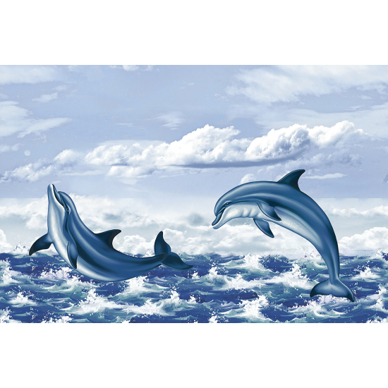 Children's Panoramic Wallpaper - Wall Mural - Dolphins