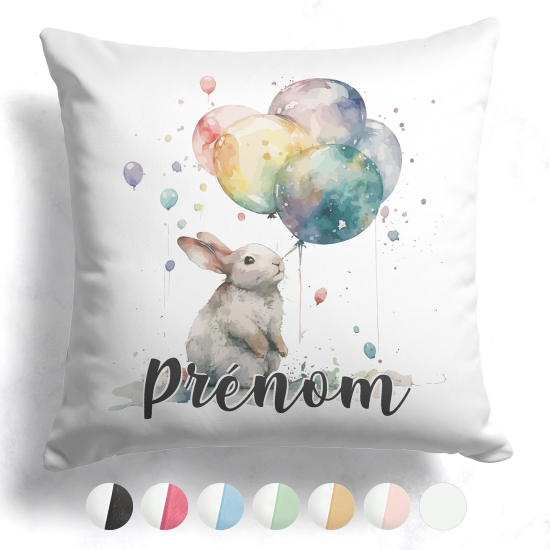 Customized two-tone Pillow - Balloon Rabbit