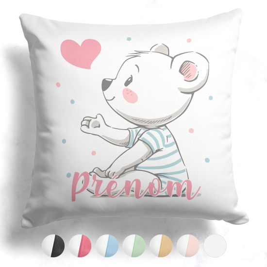 Customized two-tone Pillow - Bear heart