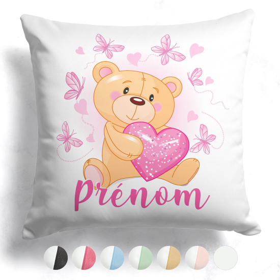 Customized two-tone Pillow - Bear heart