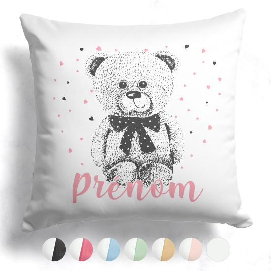 Customized two-tone Pillow - Bear hearts