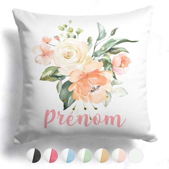 Customized two-tone Pillow - Flowers