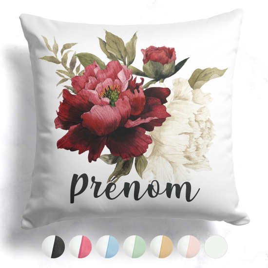 Customized two-tone Pillow - Flowers