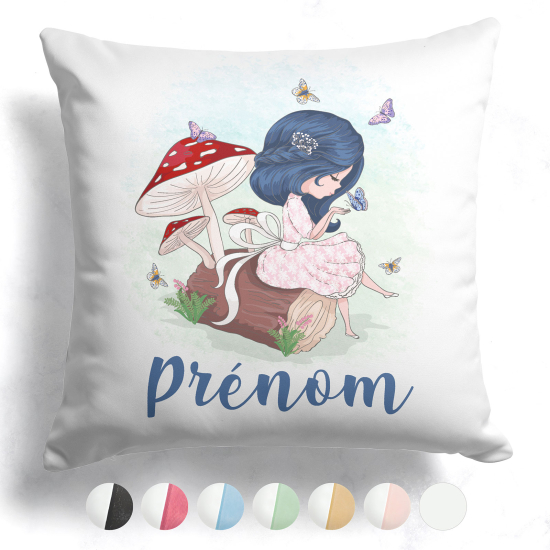 Customized two-tone Pillow - Girl in the forest