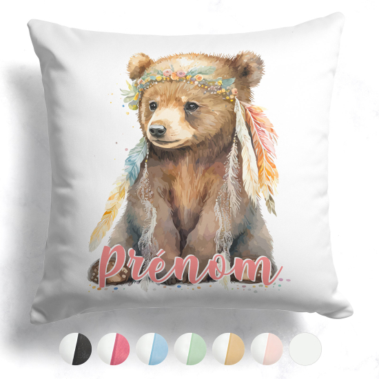 Customized two-tone Pillow - Indian bear cub