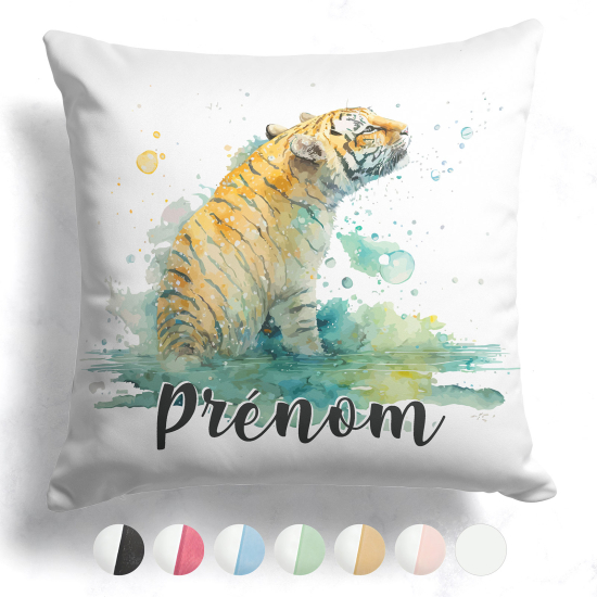 Customized two-tone Pillow - Lion in the water