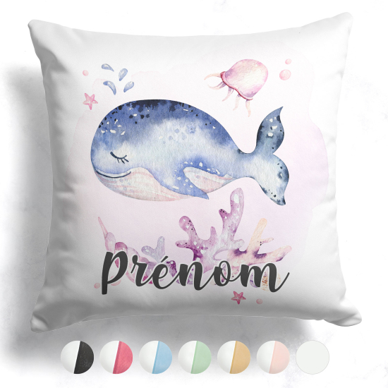 Customized two-tone Pillow - Ocean whale