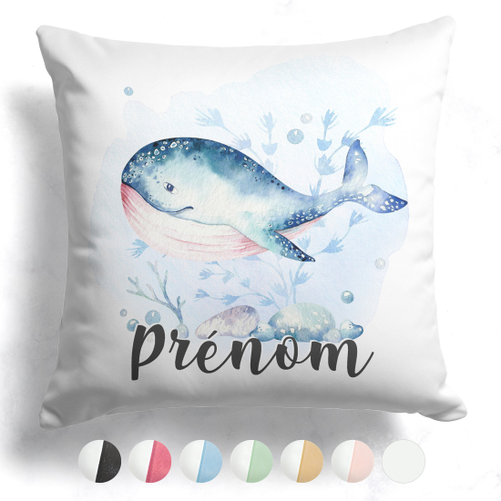 Customized two-tone Pillow - Ocean whale