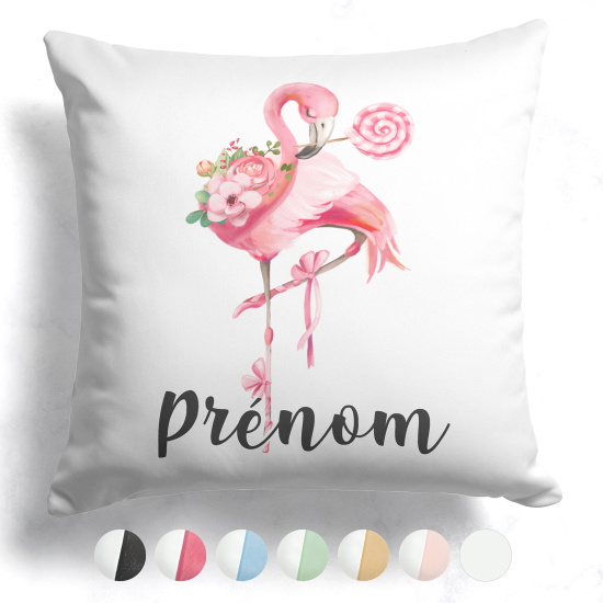 Customized two-tone Pillow - Pink flamingo