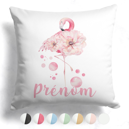 Customized two-tone Pillow - Pink flamingo