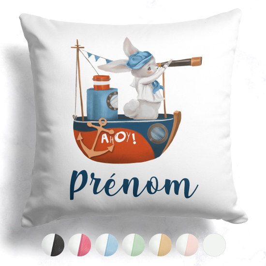 Customized two-tone Pillow - Pirate Rabbit