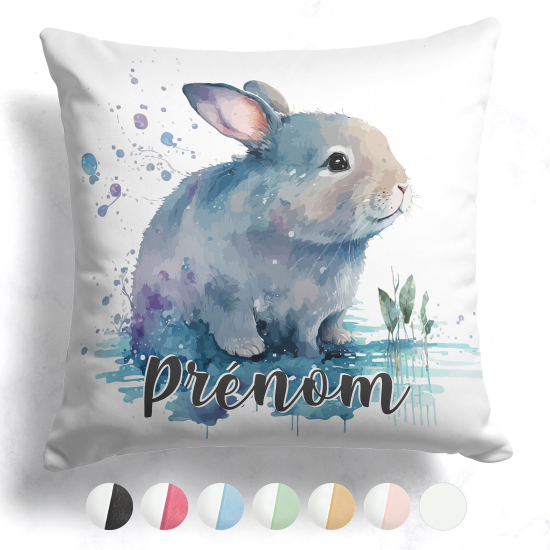 Customized two-tone Pillow - Rabbit in the water