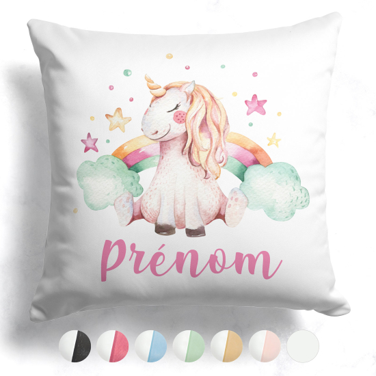 Customized two-tone Pillow - Rainbow Unicorn