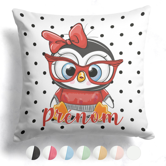 Customized two-tone Pillow - Spectacled Penguin