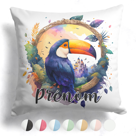 Customized two-tone Pillow - Toucan