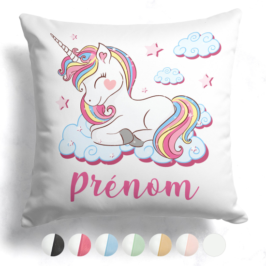 Customized two-tone Pillow - Unicorn clouds