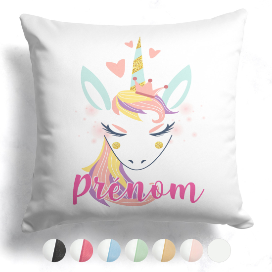 Customized two-tone Pillow - Unicorn hearts