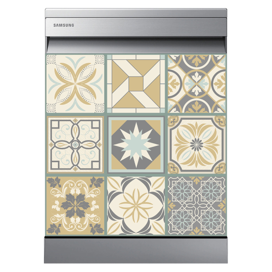 Dishwasher Sticker - Cement tiles