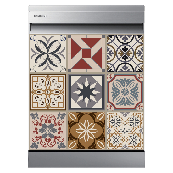 Dishwasher Sticker - Cement tiles