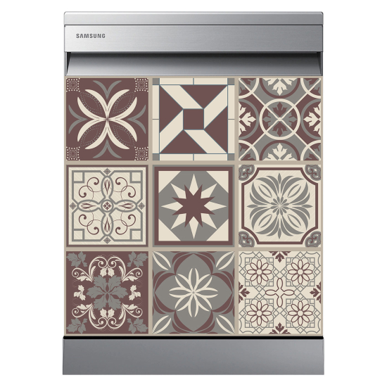 Dishwasher Sticker - Cement tiles