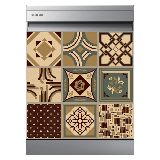 Dishwasher Sticker - Cement tiles