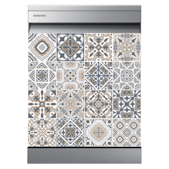 Dishwasher Sticker - Cement tiles