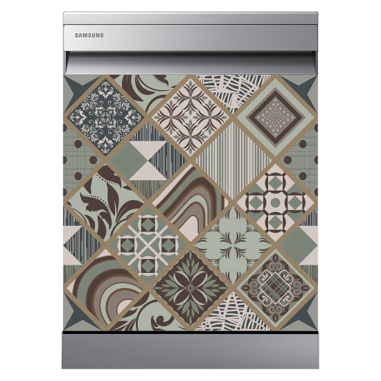 Dishwasher Sticker - Cement tiles