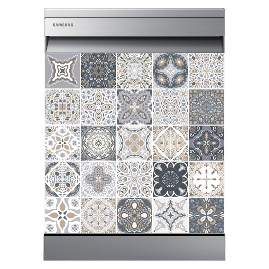 Dishwasher Sticker - Cement tiles