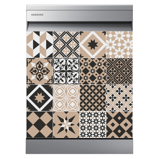 Dishwasher Sticker - Cement tiles