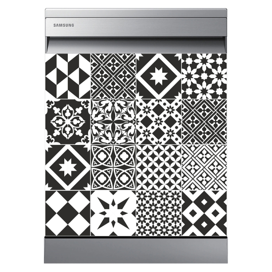 Dishwasher Sticker - Cement tiles