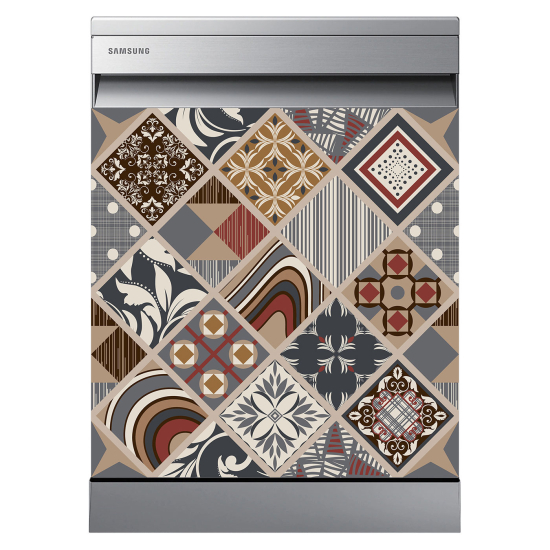 Dishwasher Sticker - Cement tiles