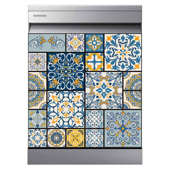 Dishwasher Sticker - Cement tiles