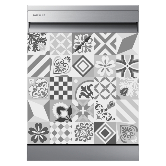 Dishwasher Sticker - Cement tiles